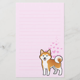 Papelaria Akita Inu/amor de Shiba Inu