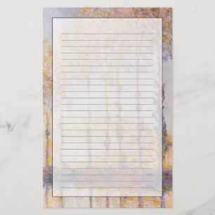Papelaria Álamos de Claude Monet   nos bancos do Epte