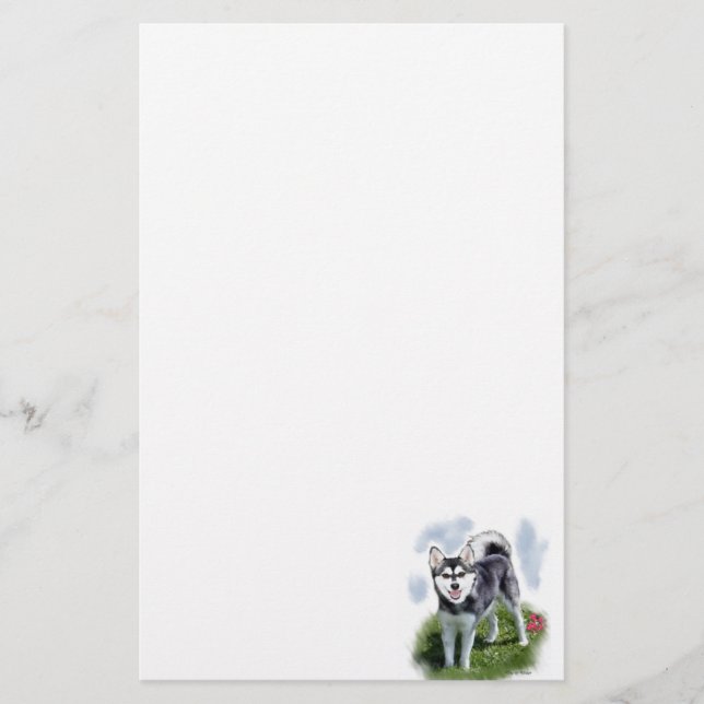 Papelaria Alaskan Klee Kai Art (Frente)