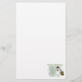 Papelaria Alaskan Malamute Dog Art