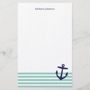 Papelaria Alcatrão Azul Aqua e Marinho Estirpes Náuticas e Â