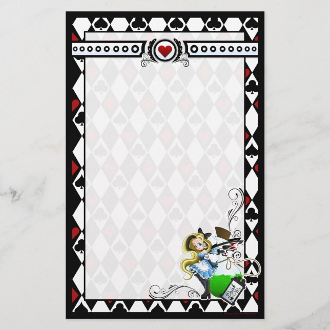 Papelaria Alice Fairy - Beba-me Papel de carta de Anime (Frente)