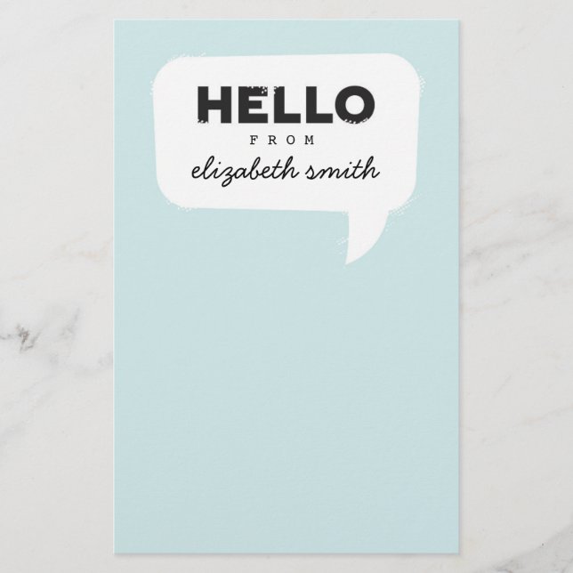 Papelaria Alô Stationery Teal (Frente)