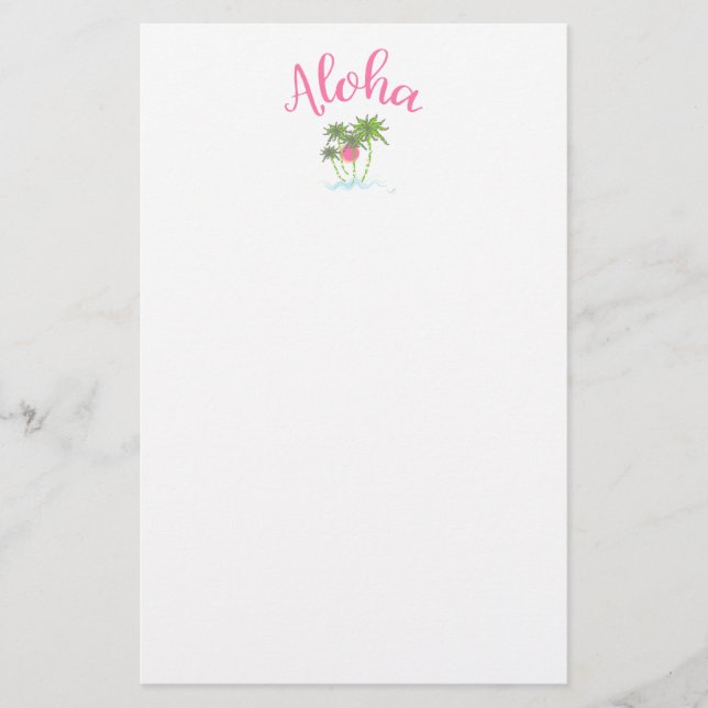 Papelaria Aloha Beaches Hawaiian Style Summera (Frente)