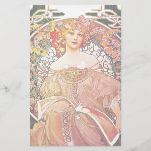 Papelaria Alphonse Mucha DaydredreFloral Vintage Art Nouveau