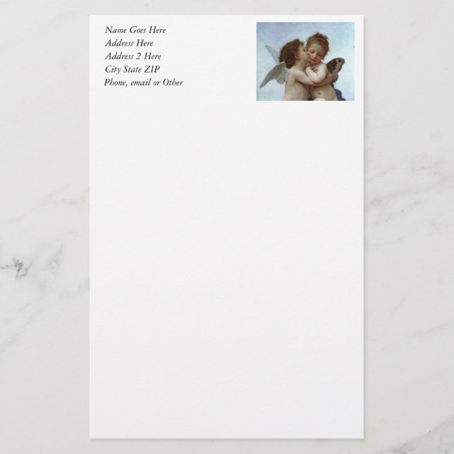 Papelaria Alunos L'Amour et Psyche de Bouguereau (Cupido) (Frente)