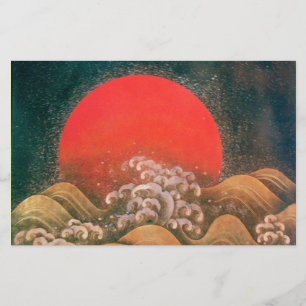 Papelaria AMATERASU, DEUSA do SOL, marrom preto vermelho