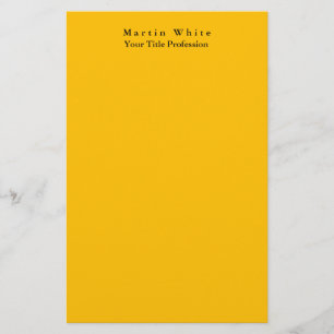 Papelaria Amber Yellow Plain Professional Modern