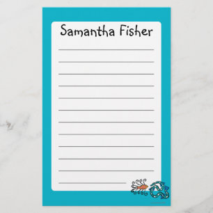 Papelaria Amigos ilustrados coloridos dos peixes