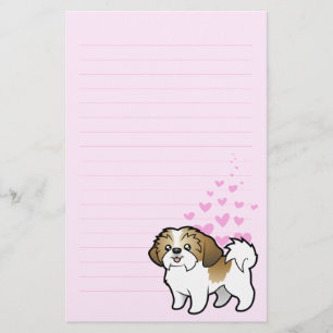 Papelaria Amor de Shih Tzu (filhote de cachorro cortado)