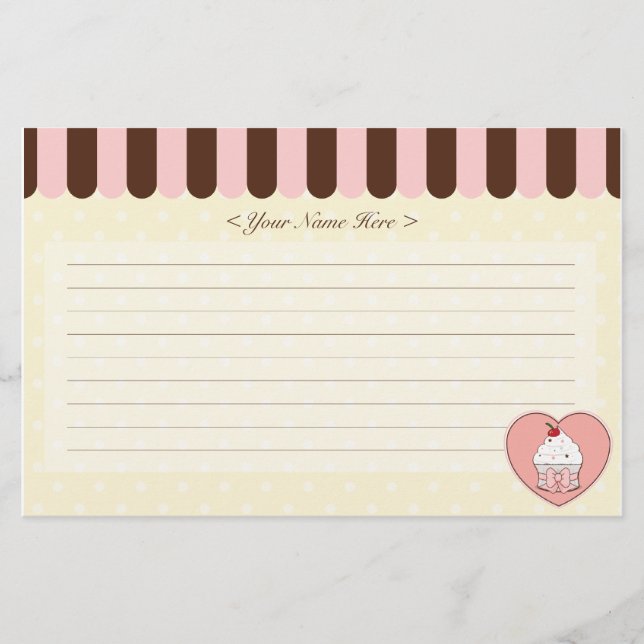 Papelaria Amor do cupcake (Frente)