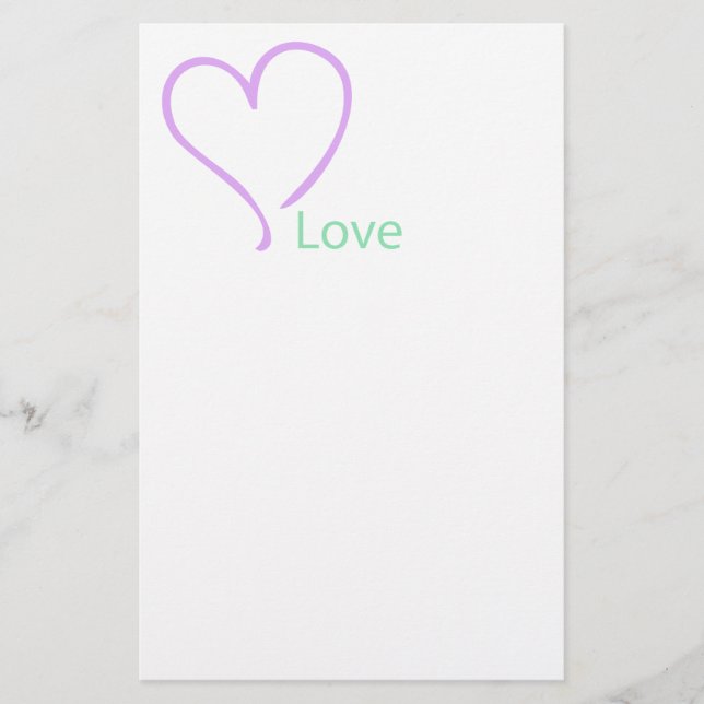 Papelaria Amor e Coração Simples (Frente)