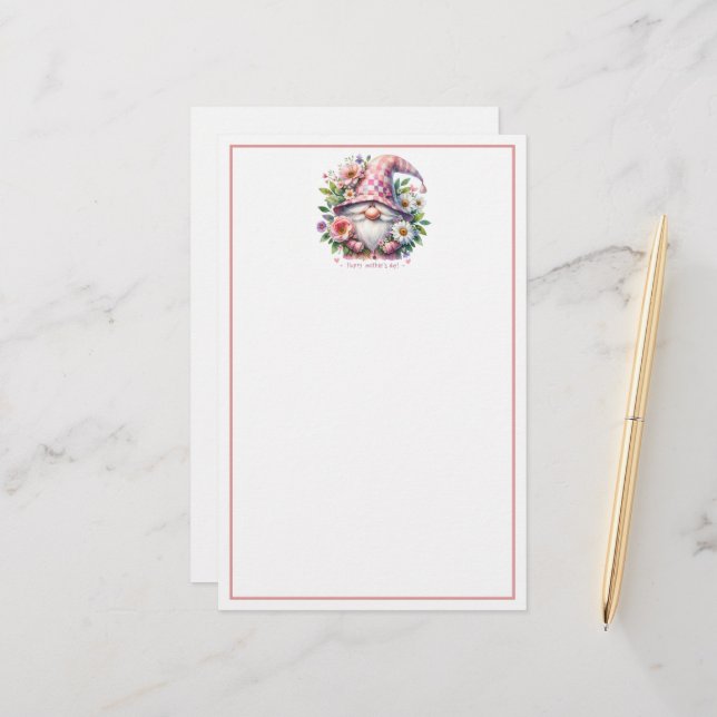 Papelaria Amor Sangrento: Gnomo Dia de as mães (Frente/Verso In Situ)