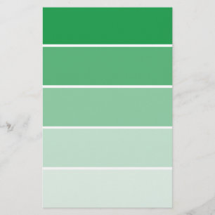 Papelaria Amostras de tinta verde brilhante