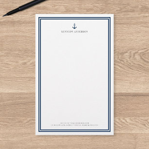 Papelaria Âncora Clássica Moderna Cor Personalizada