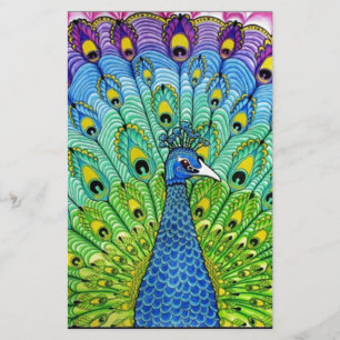Papelaria Animação de pássaros de pavão