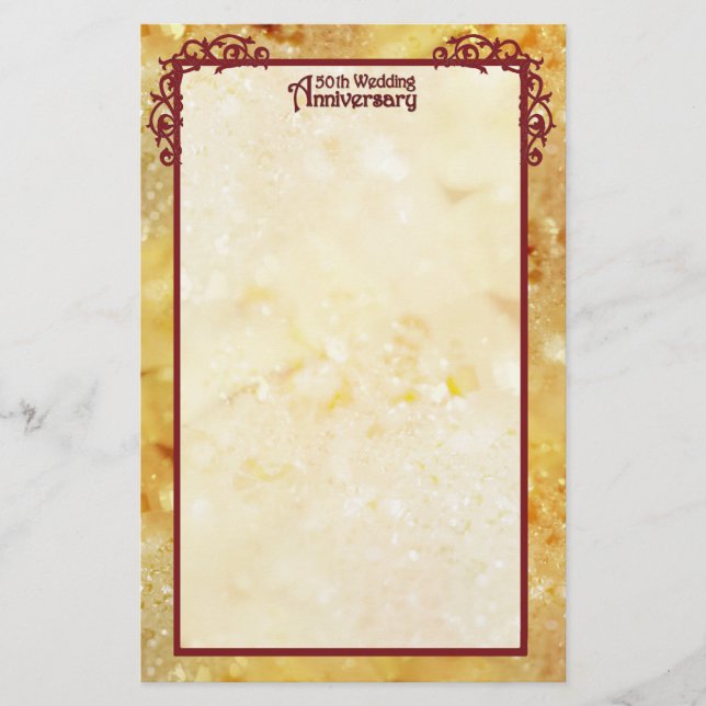 Papelaria Aniversário do ouro 2 (Frente)