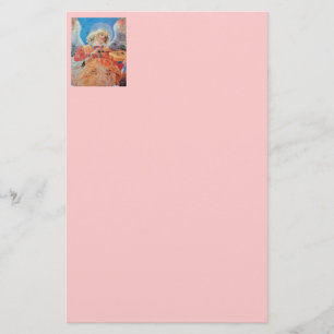 Papelaria ANJO DO NATAL QUE FAZ MÚSICA Rosa