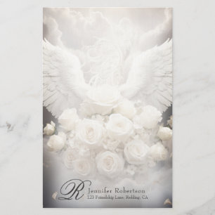 Papelaria Anjo e Rosas Monograma