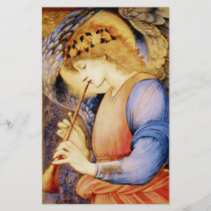 Papelaria “Anjo Tocando uma Flauta” por Edward Burne Jones