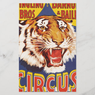 Papelaria Antigo poster de tigre vintage original do circo n