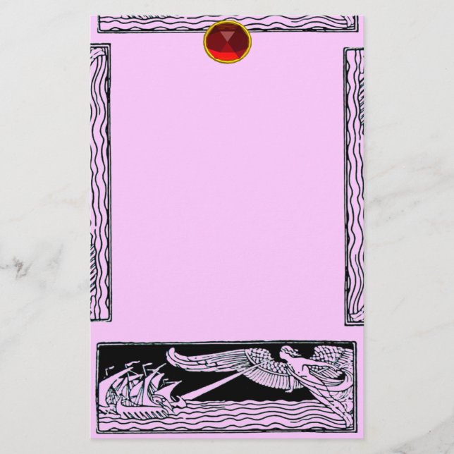 Papelaria ANTIQUE VIAGEM RUBY, rosa (Frente)