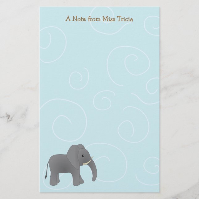 Papelaria Apenas elefante (Frente)