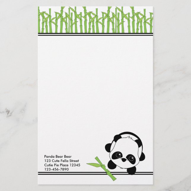 Papelaria Apenas uma mordida de bambu (Frente)