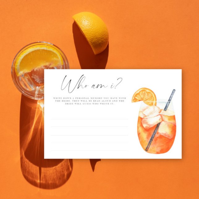 Papelaria Aperol spritz - Quem sou eu jogo para chá de noiva (Criador carregado)