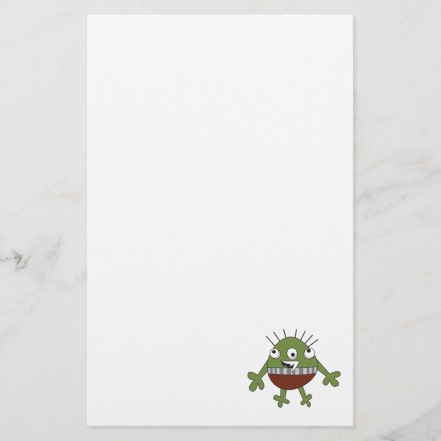 Papelaria aponte o monstro verde pateta (Frente)
