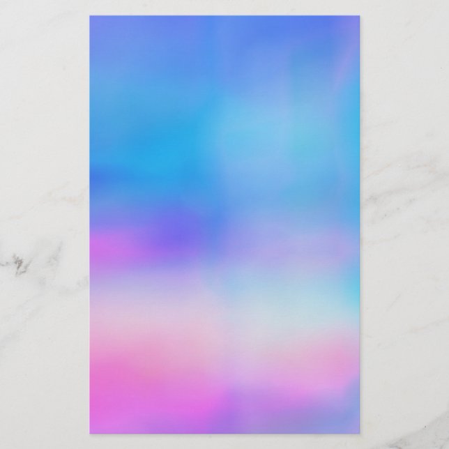 Papelaria Aquarela Azul Rosa (Frente)