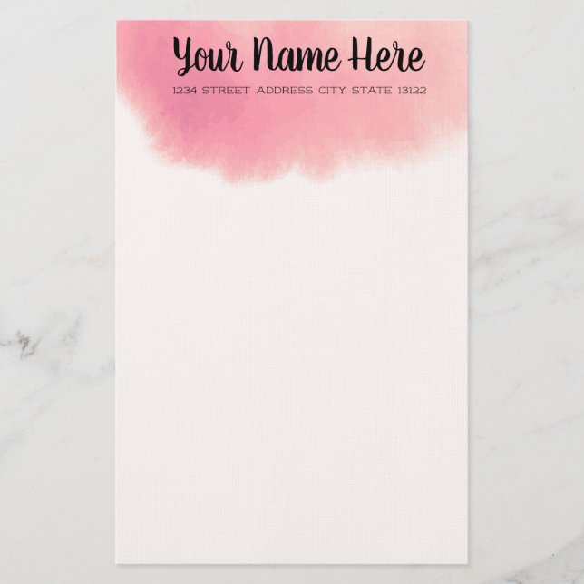 Papelaria Aquarela Elegante (Frente)