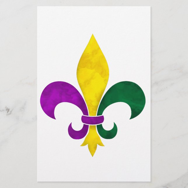 Papelaria aquarela fleur de lis (Frente)
