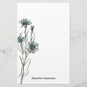 Papelaria Aquarela Moderna Floral de Flores Silvestres Veget