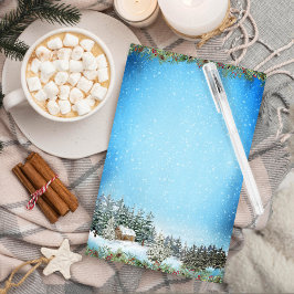 Papelaria Aquarela Paisagem de Natal Cabina Florestal