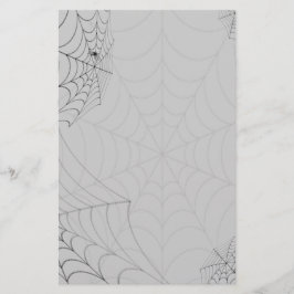 Papelaria Aranhas de Halloween com teias de aranha