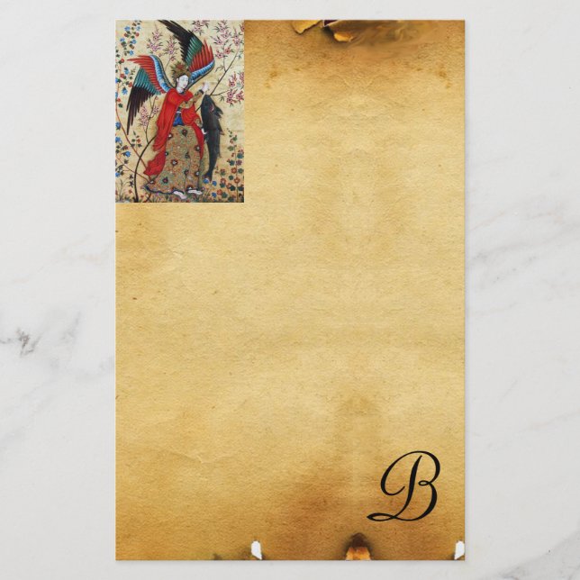 PAPELARIA ARCHANGEL RAPHAEL E MONOGRAMA DE PARCHES DE PEIXE (Frente)