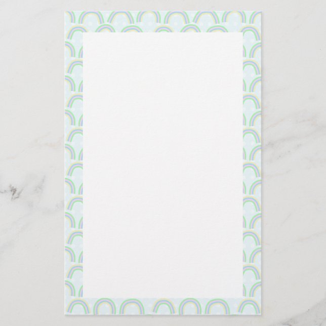 Papelaria Arco-íris Pastel Azul (Frente)