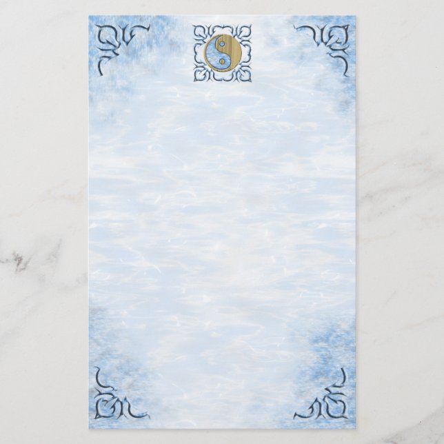 Papelaria Areia Tribal e Água Yin Yang (Frente)