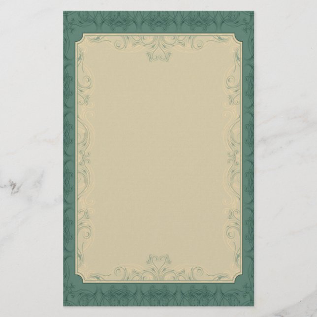 Papelaria Art Deco champagne Emerald Green Wedding (Frente)