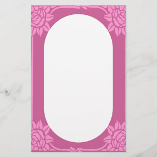 Papelaria Art Nouveau Rosas Rosa