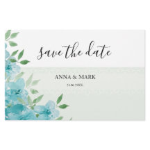 Arte de Aquarela Azul Elegante