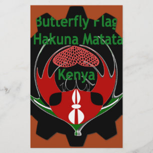 Papelaria Arte de Bandeira do Quênia - Hakuna Matata Patriót