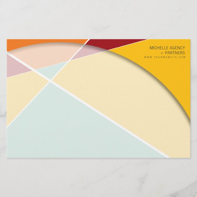 Papelaria Arte de Na moda de Padrão Geométrico Cruzado de Cr (Frente)