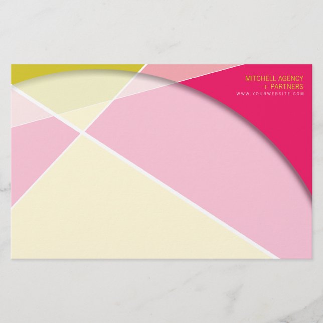 Papelaria Arte de Na moda de Padrão Geométrico Cruzado de Cr (Frente)