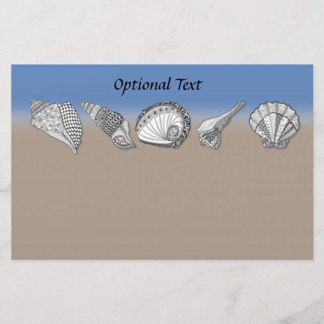 Papelaria Arte do desenho do Seashell (Frente)
