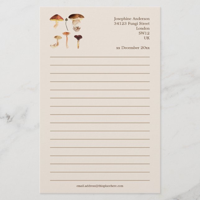 Papelaria Arte dos fungos (Frente)