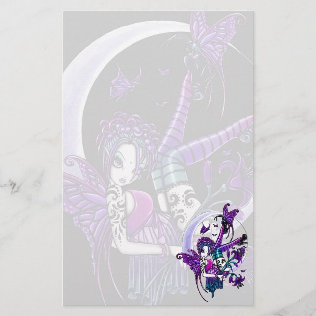 Papelaria Arte feericamente Sationery da lua da borboleta do (Frente)