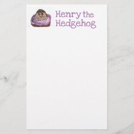 Papelaria Arte pela urze Henry o papel de carta do ouriço