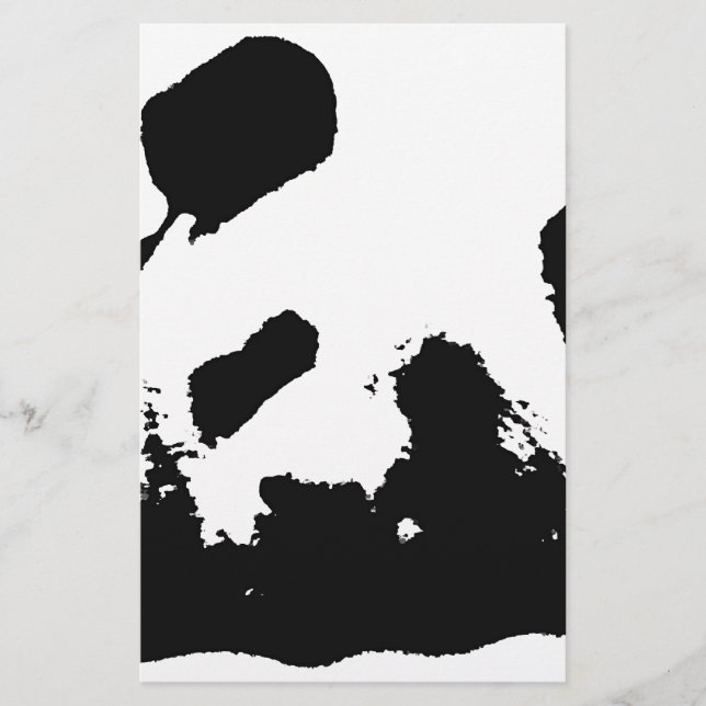 Papelaria Arte Pop Panda Preto Branco (Frente)